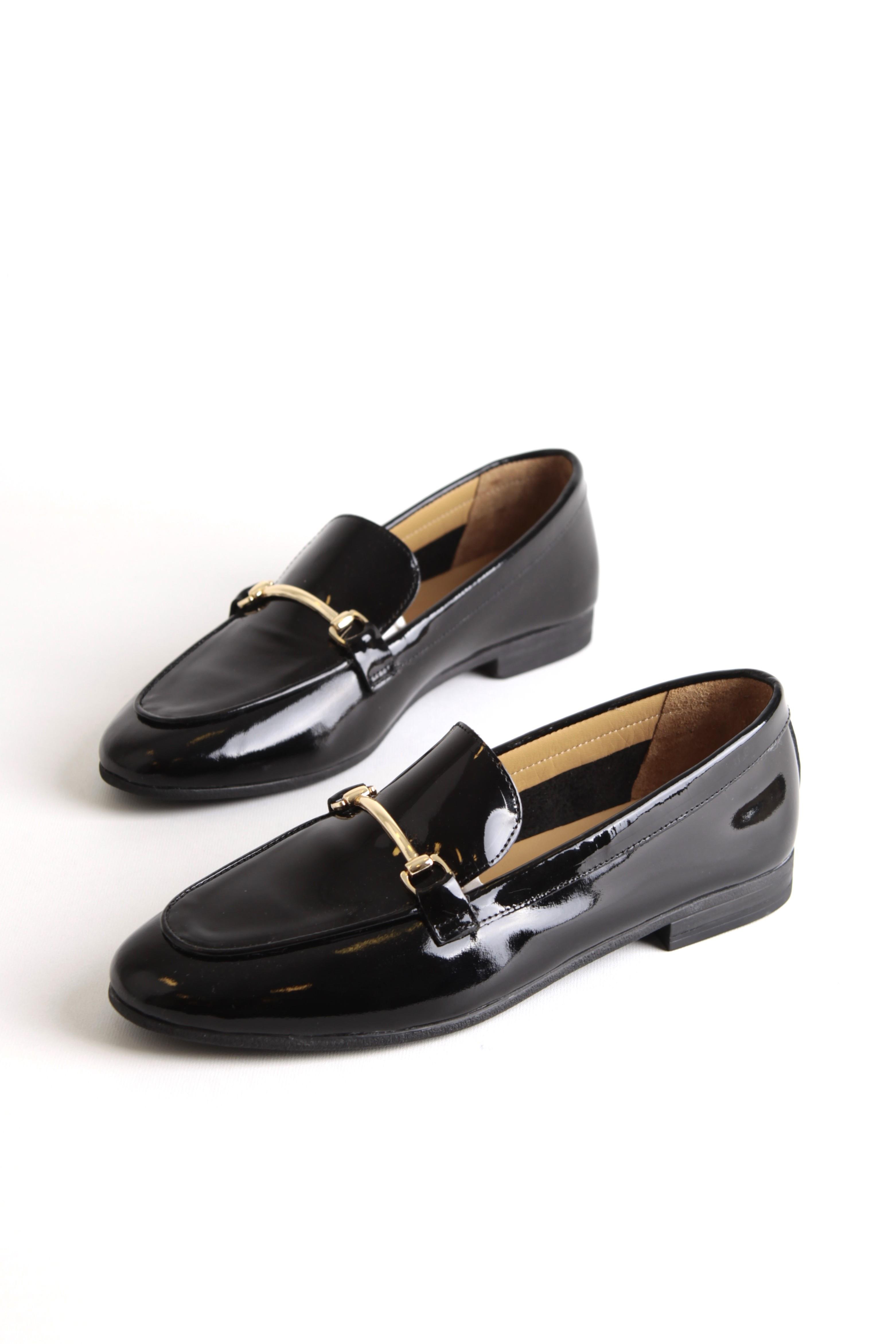 Livia Siyah Rugan Deri Kadın Loafer