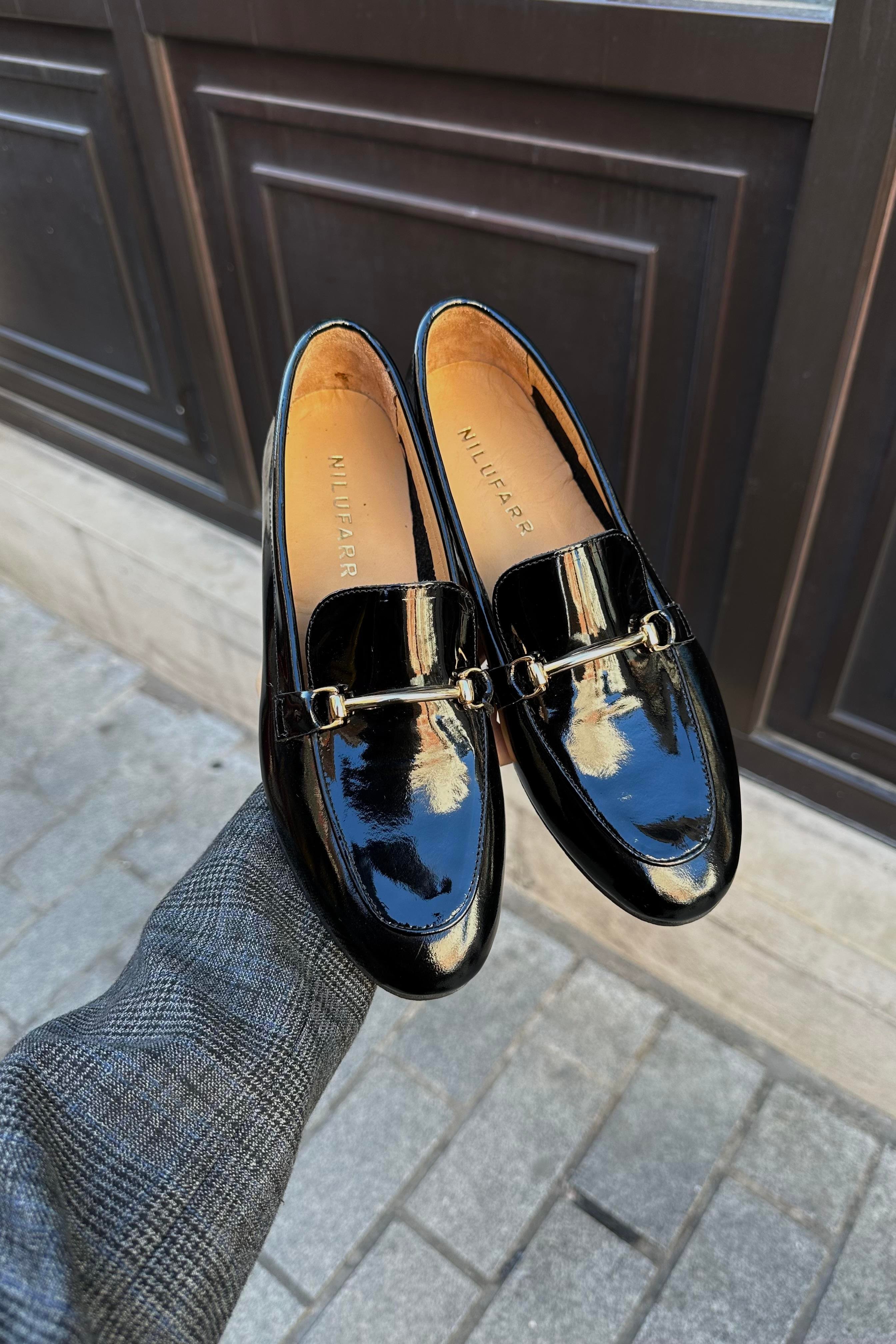 Livia Siyah Rugan Deri Kadın Loafer