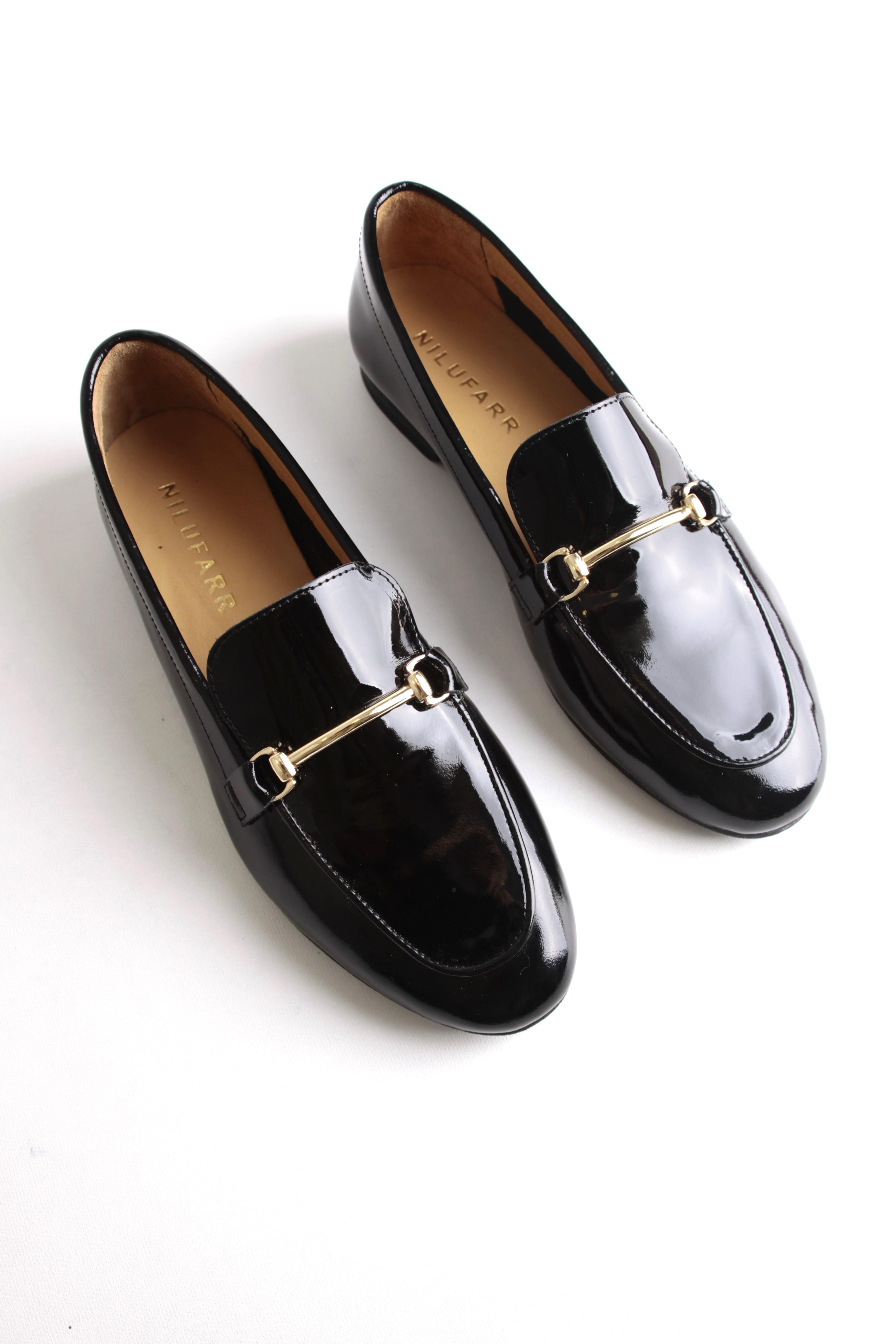 Livia Siyah Rugan Deri Kadın Loafer