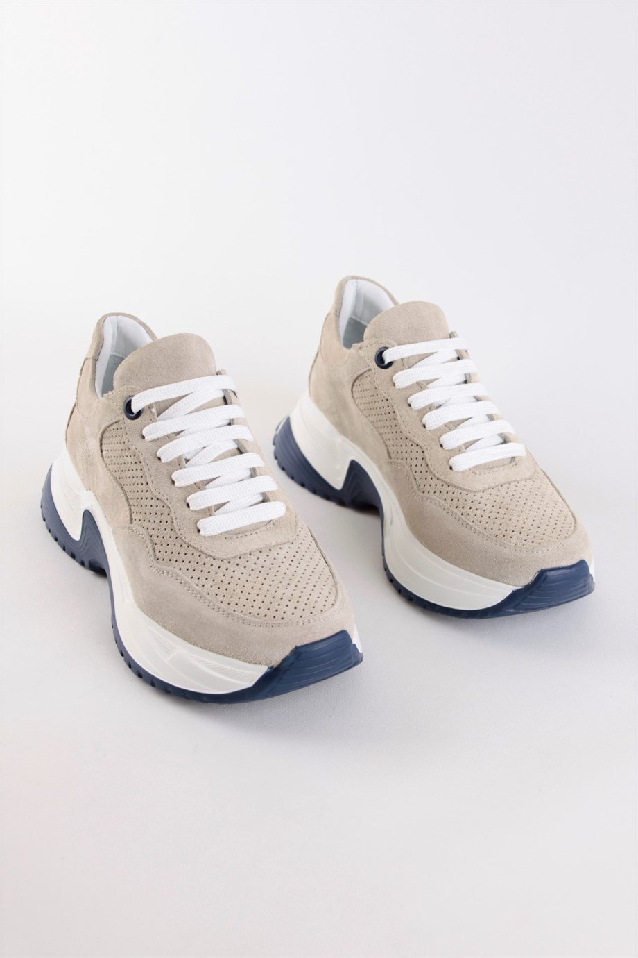 Lois Bej Süet Kalın Tabanlı Kadın Sneaker