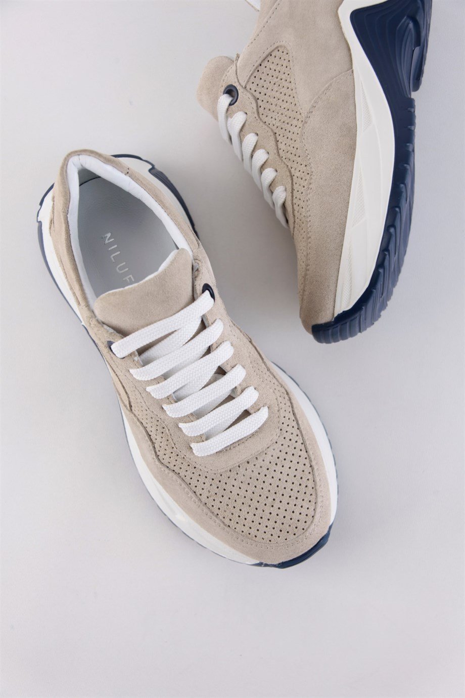 Lois Bej Süet Kalın Tabanlı Kadın Sneaker