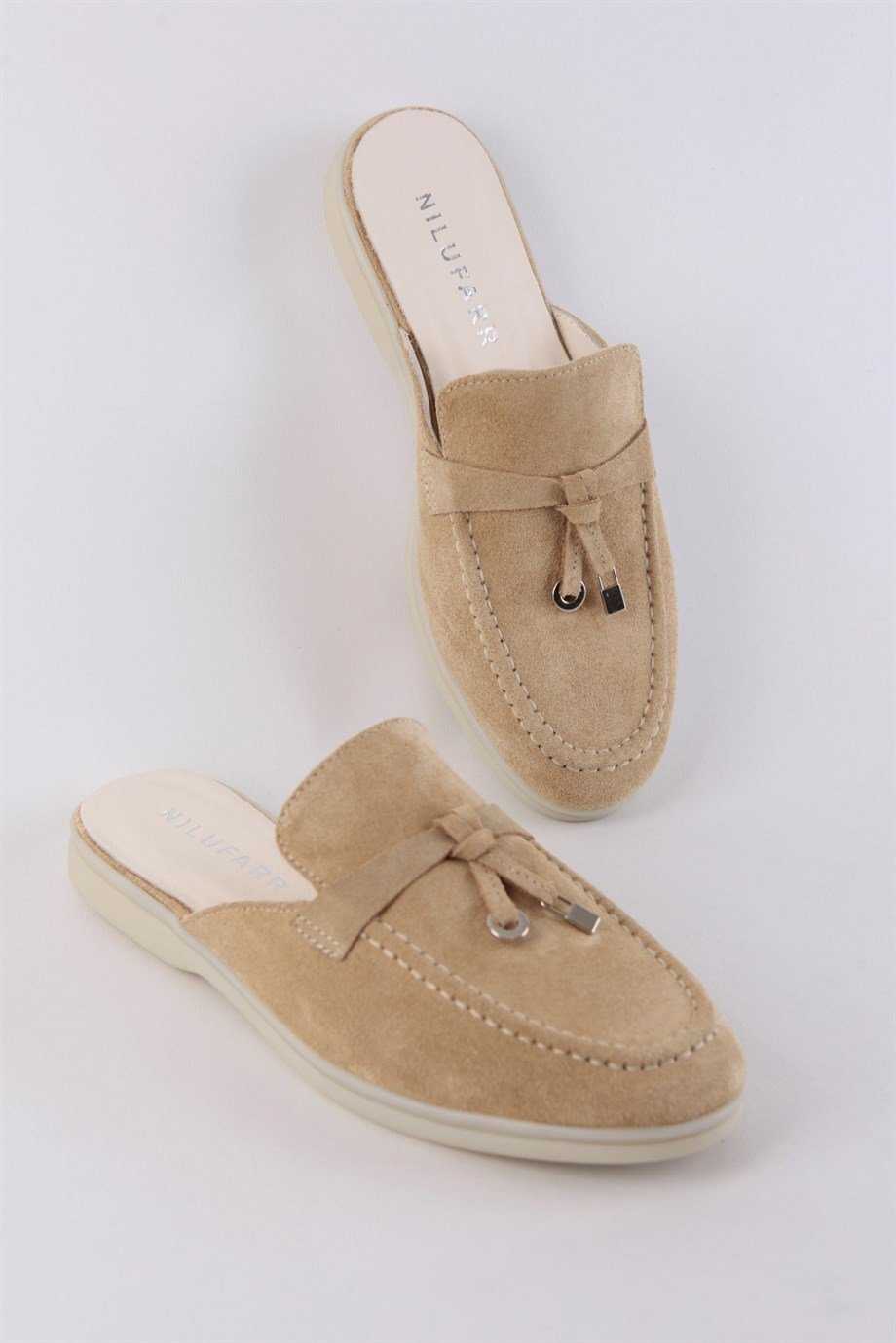 Lolo Bisküvi Hakiki Süet Kadın Terlik