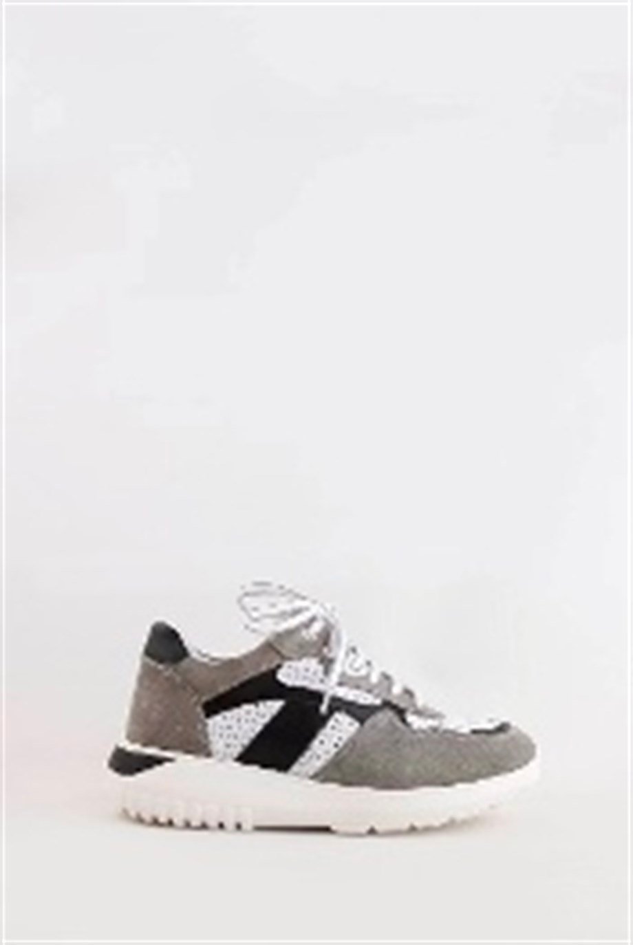 London Gri Süet Deri Kadın Sneakers