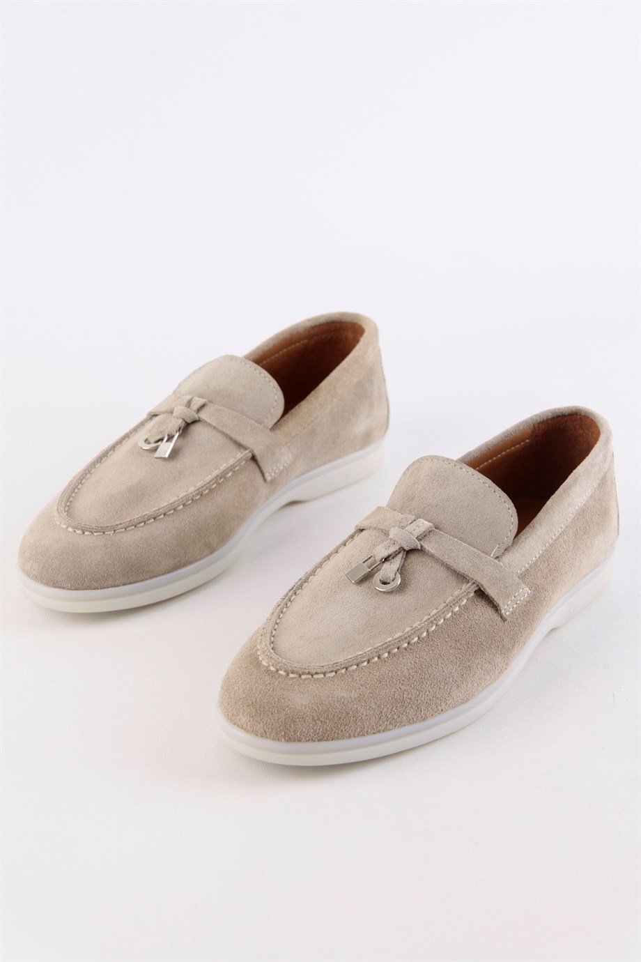 Lou Women's Beige Suede Casual Shoes