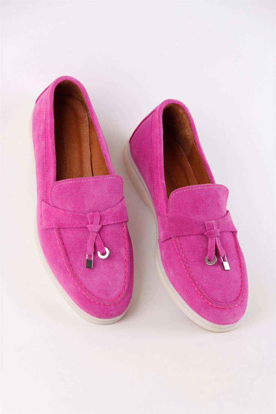 Lou Fuşya Süet Hakiki Süet Kadın Casual Ayakkabı