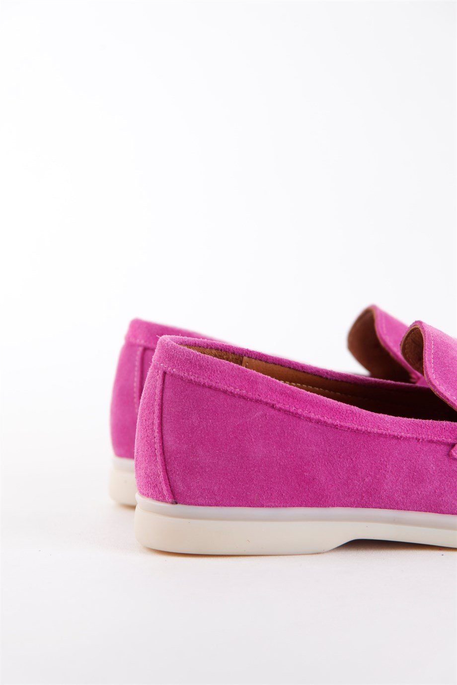 Lou Fuşya Süet Hakiki Süet Kadın Casual Ayakkabı