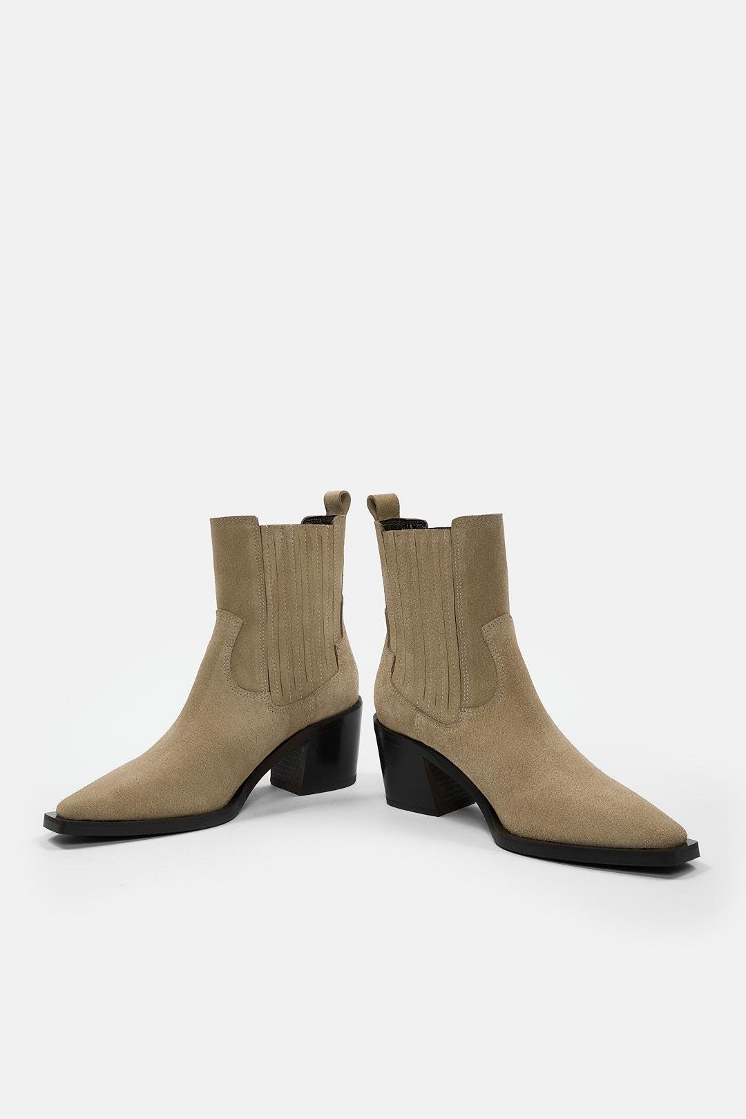 Lova Camel Süet Hakiki Deri Topuklu Bot