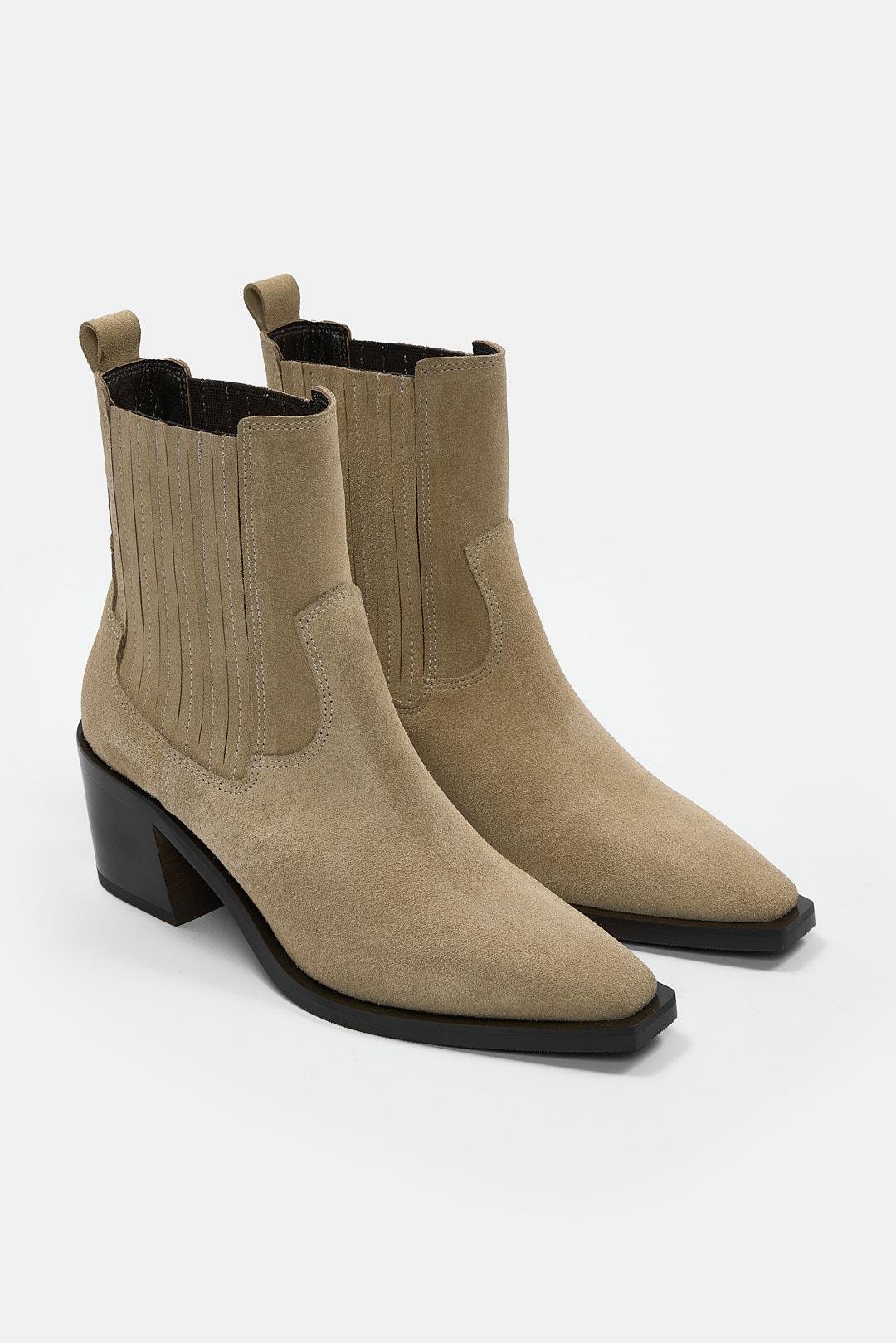 Lova Camel Süet Hakiki Deri Topuklu Bot