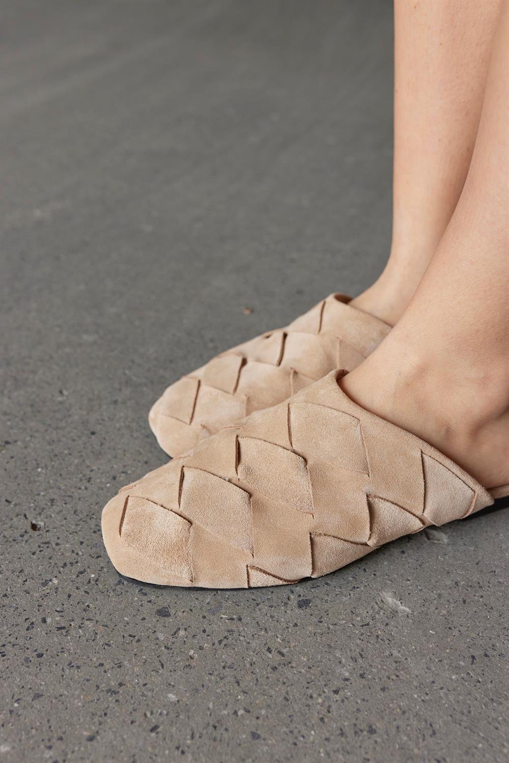 Lulu Bisküvi Süet Kadın Terlik