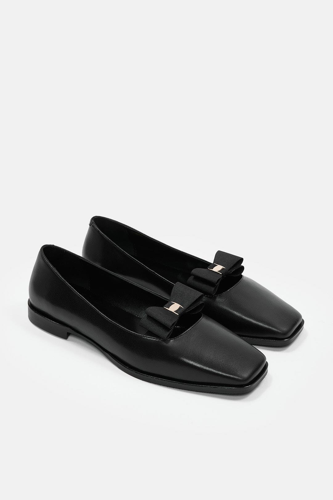 Mackha Siyah Hakiki Deri Kadın Babet