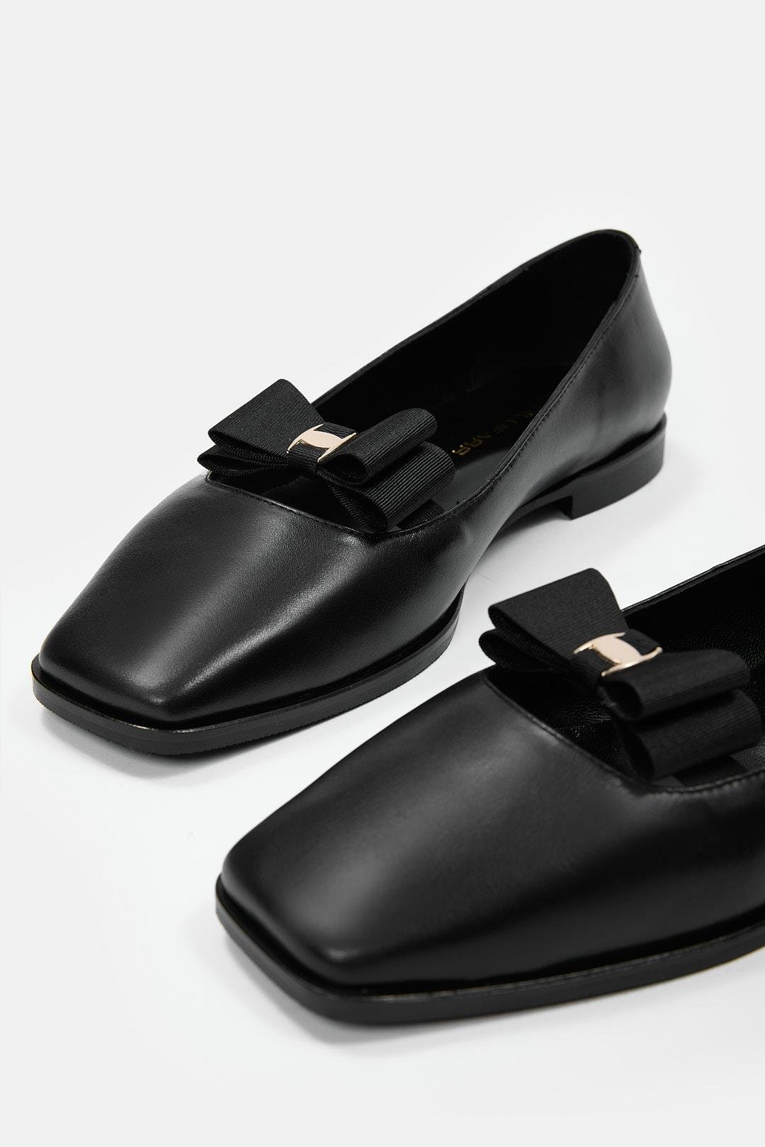 Mackha Siyah Hakiki Deri Kadın Babet