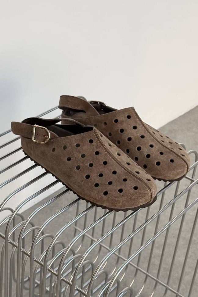 Madama Vizon Süet Hakiki Deri Sandalet