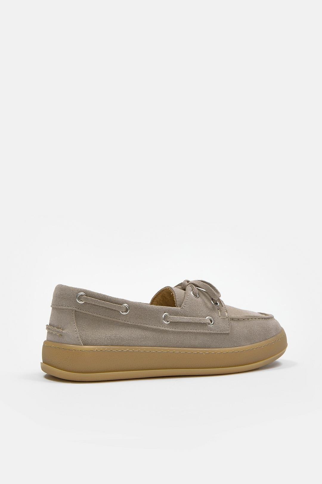 Mainoo Bej Süet Hakiki Deri Kadın Loafer