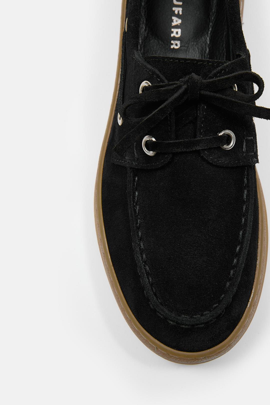 Mainoo Siyah Süet Hakiki Deri Kadın Loafer