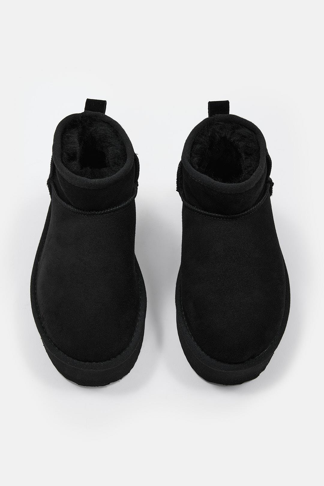 Maja Siyah Hakiki Deri İçi Gerçek Kürklü Bot