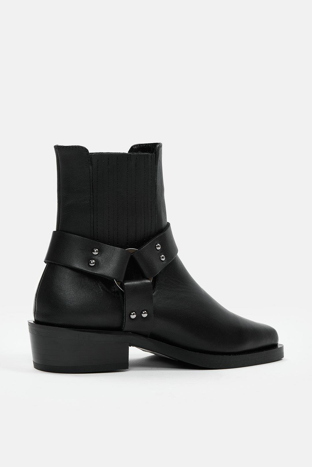 Malin Siyah Hakiki Deri Kadın Bot