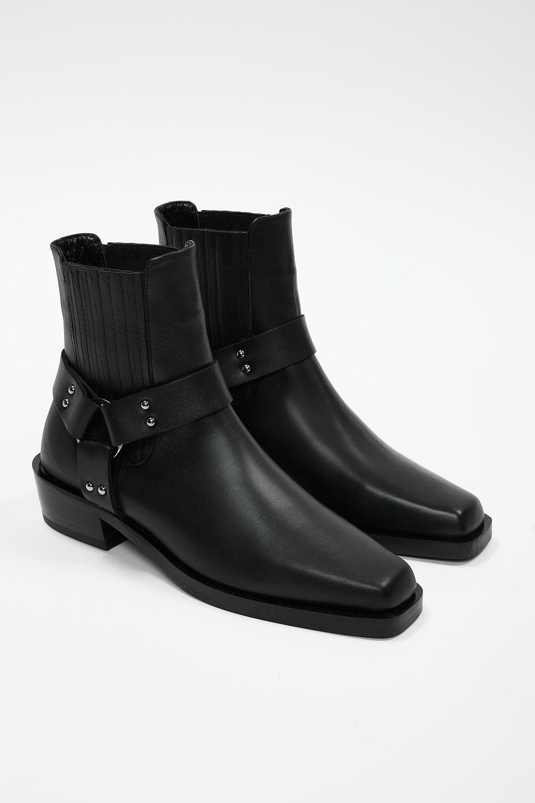 Malin Siyah Hakiki Deri Kadın Bot