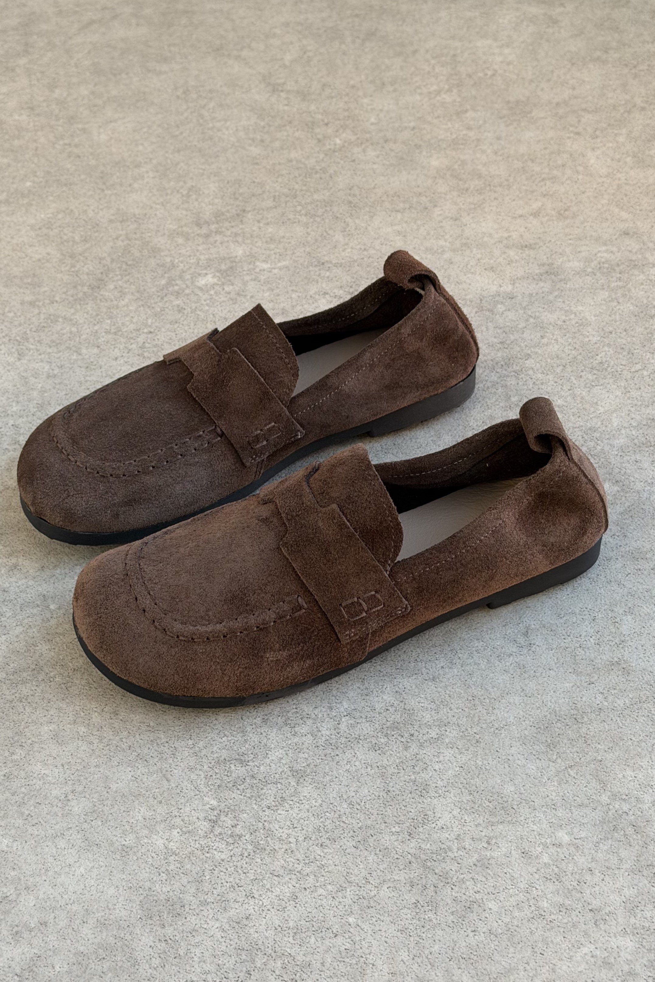 Mandy Kahve Süet Hakiki Deri Kadın Loafer Ayakkabı