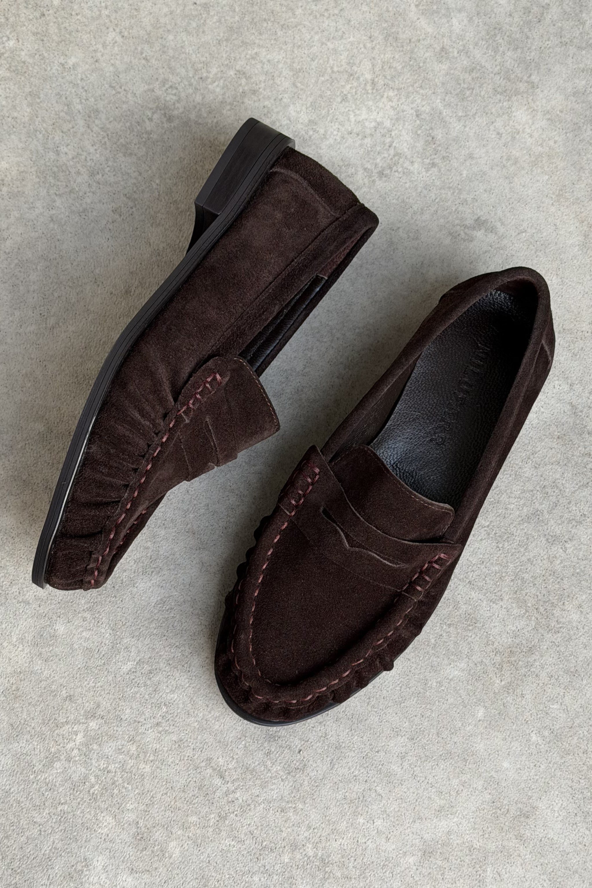 Mante Acı Kahve Süet Hakiki Deri Kadın Loafer Ayakkabı