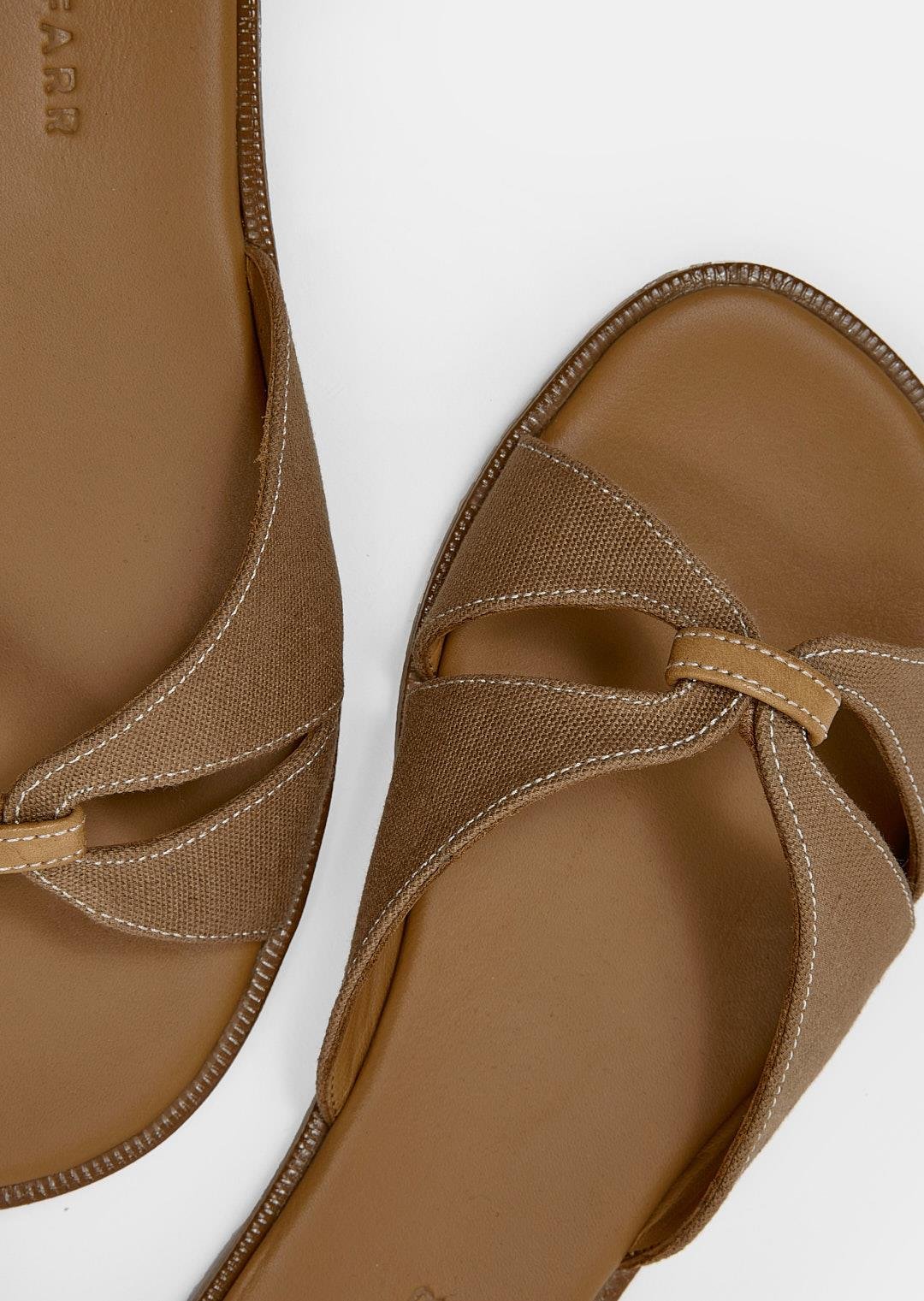 Marbelys Taba Keten Hakiki Deri Kadın Terlik