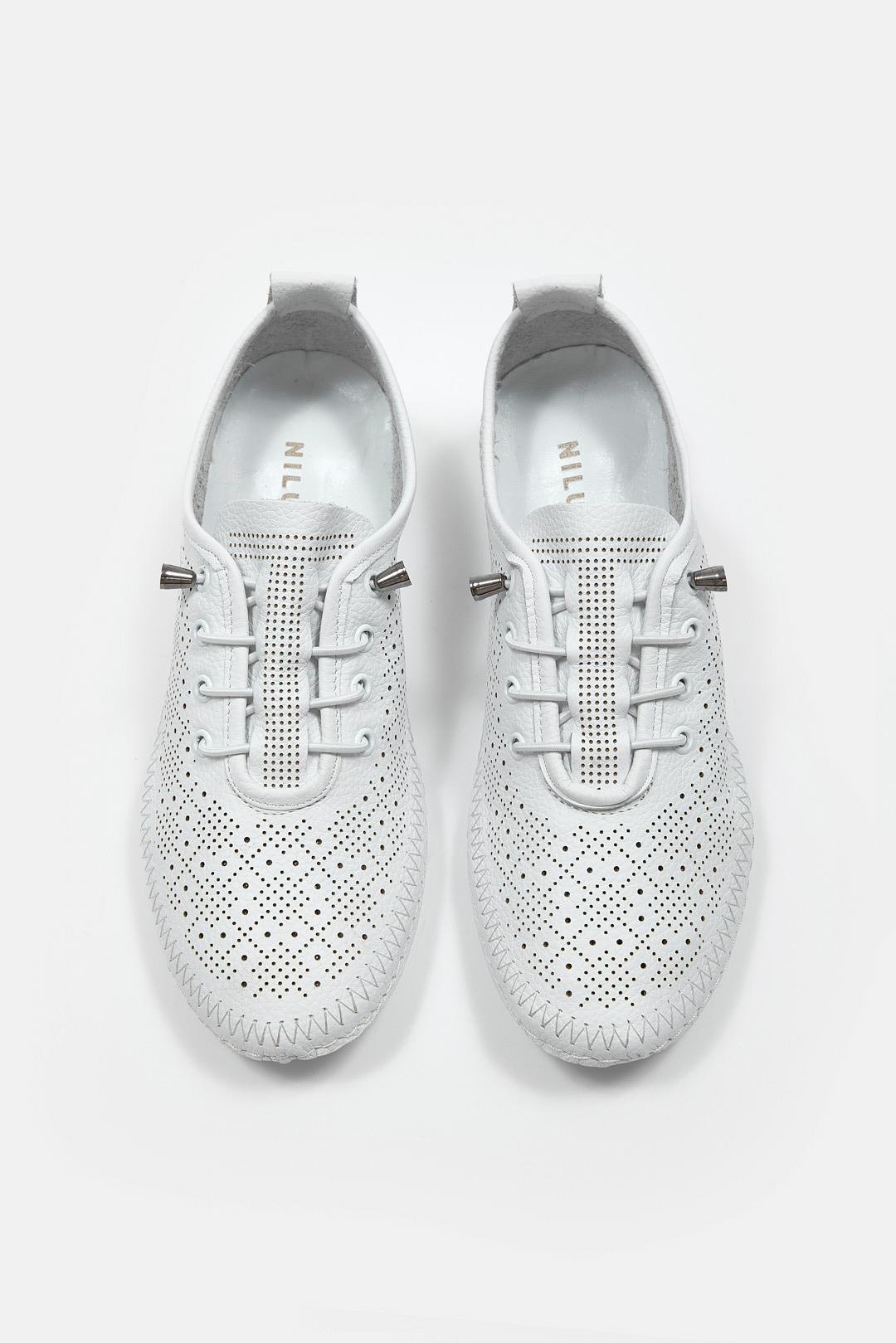 Mariable Beyaz Hakiki Deri Kadın Sneaker