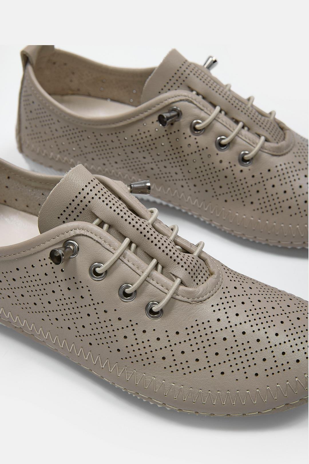 Mariable Vizon Hakiki Deri Kadın Sneaker