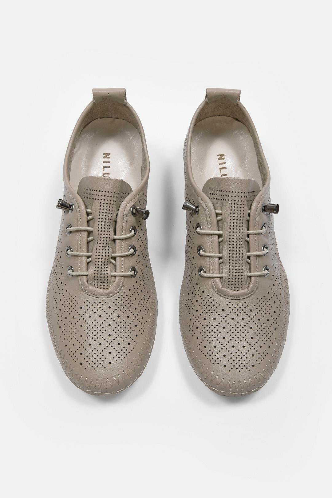 Mariable Vizon Hakiki Deri Kadın Sneaker