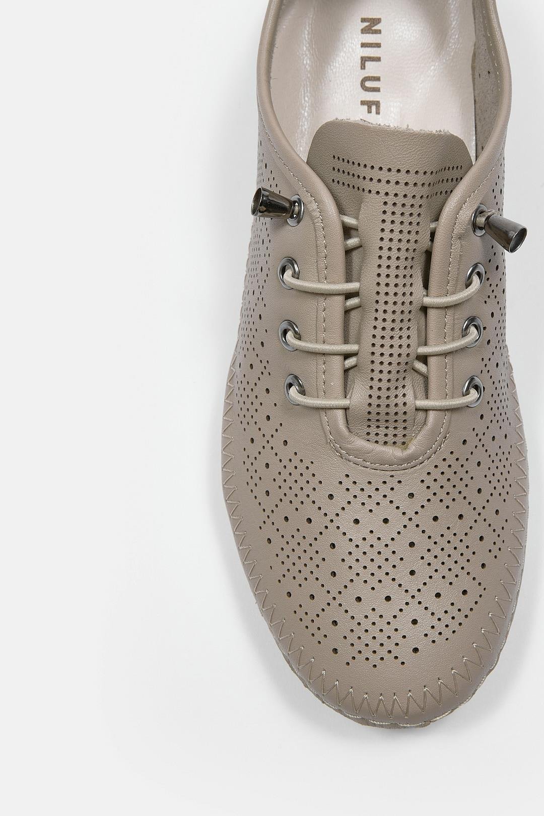 Mariable Vizon Hakiki Deri Kadın Sneaker