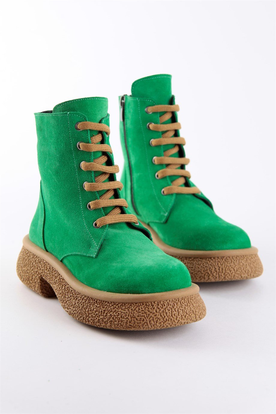 Mario Yeşil Hakiki Süet Kadın Bot
