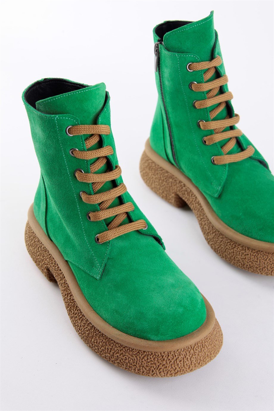 Mario Yeşil Hakiki Süet Kadın Bot
