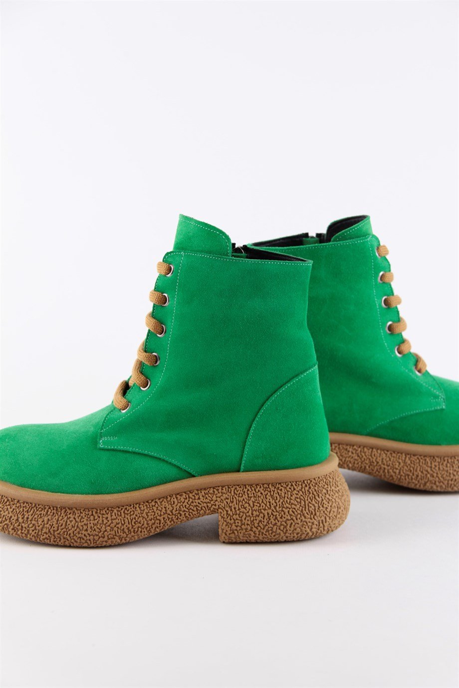 Mario Yeşil Hakiki Süet Kadın Bot