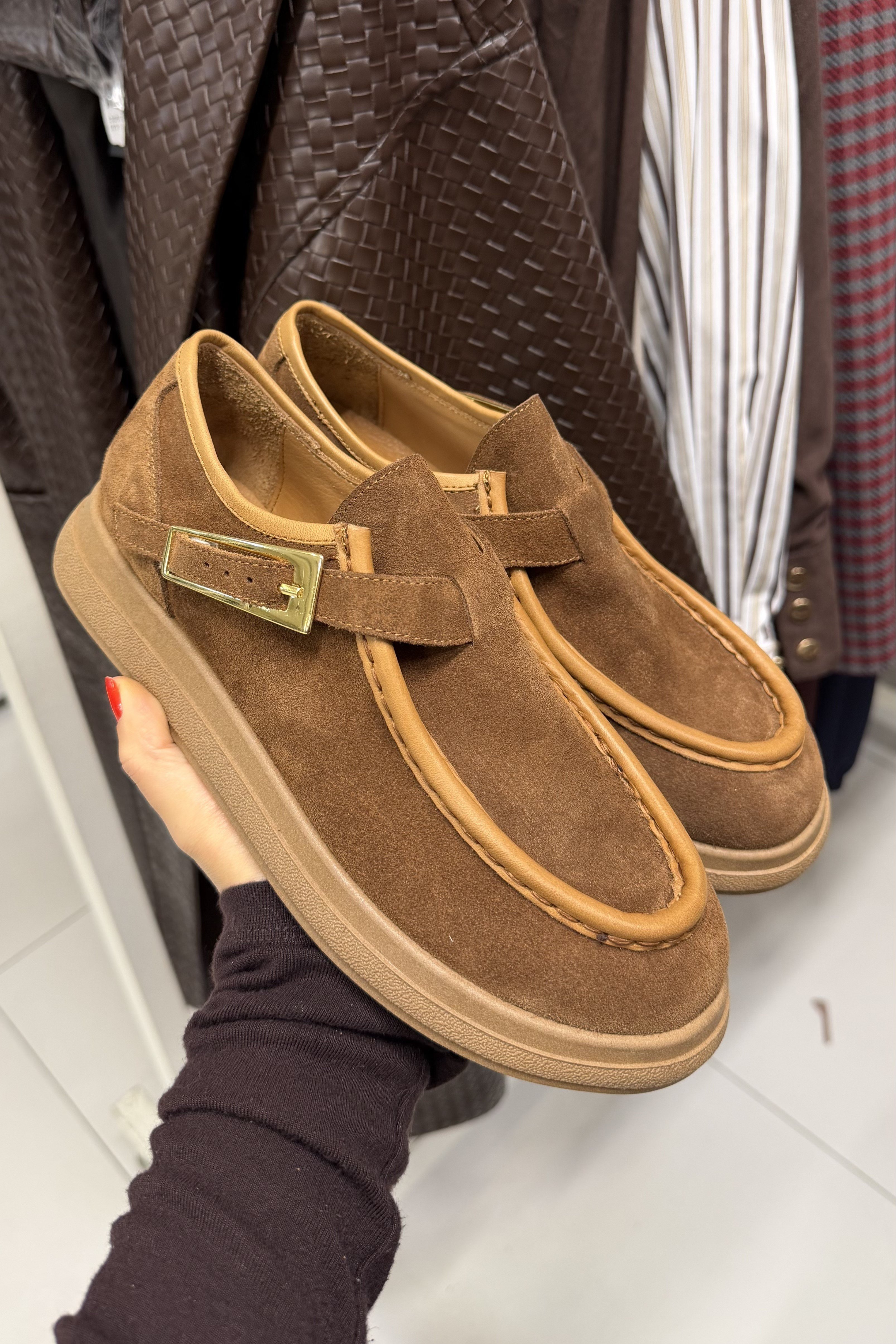 Marni Sigaro Süet Hakiki Deri Kadın Loafer Ayakkabı