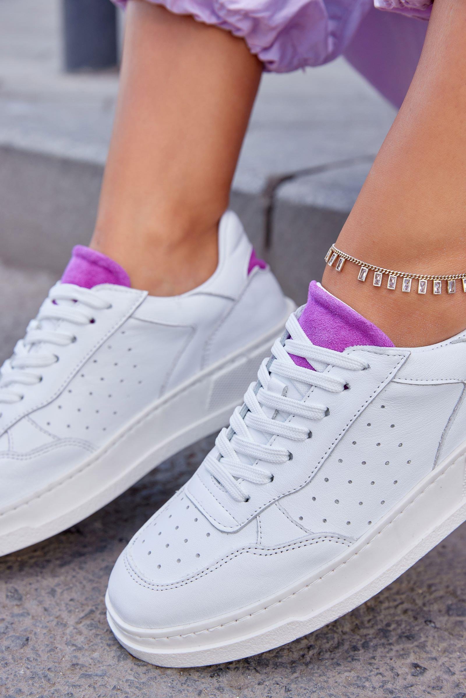 Marsel Beyaz Hakiki Deri Kadın Sneaker