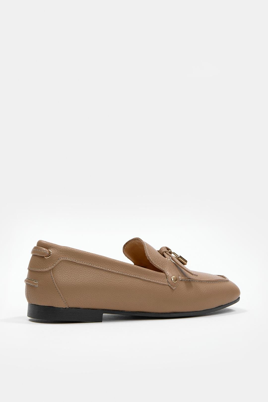 Mata Nude Hakiki Deri Kadın Loafer