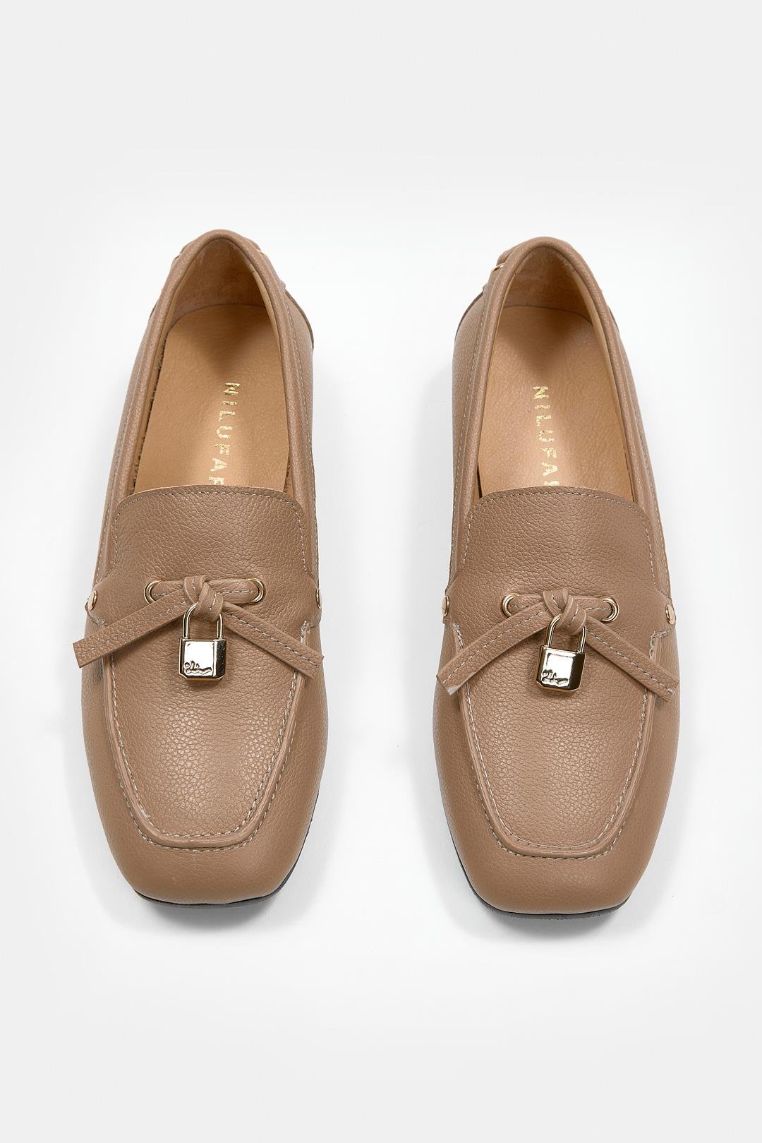 Mata Nude Hakiki Deri Kadın Loafer