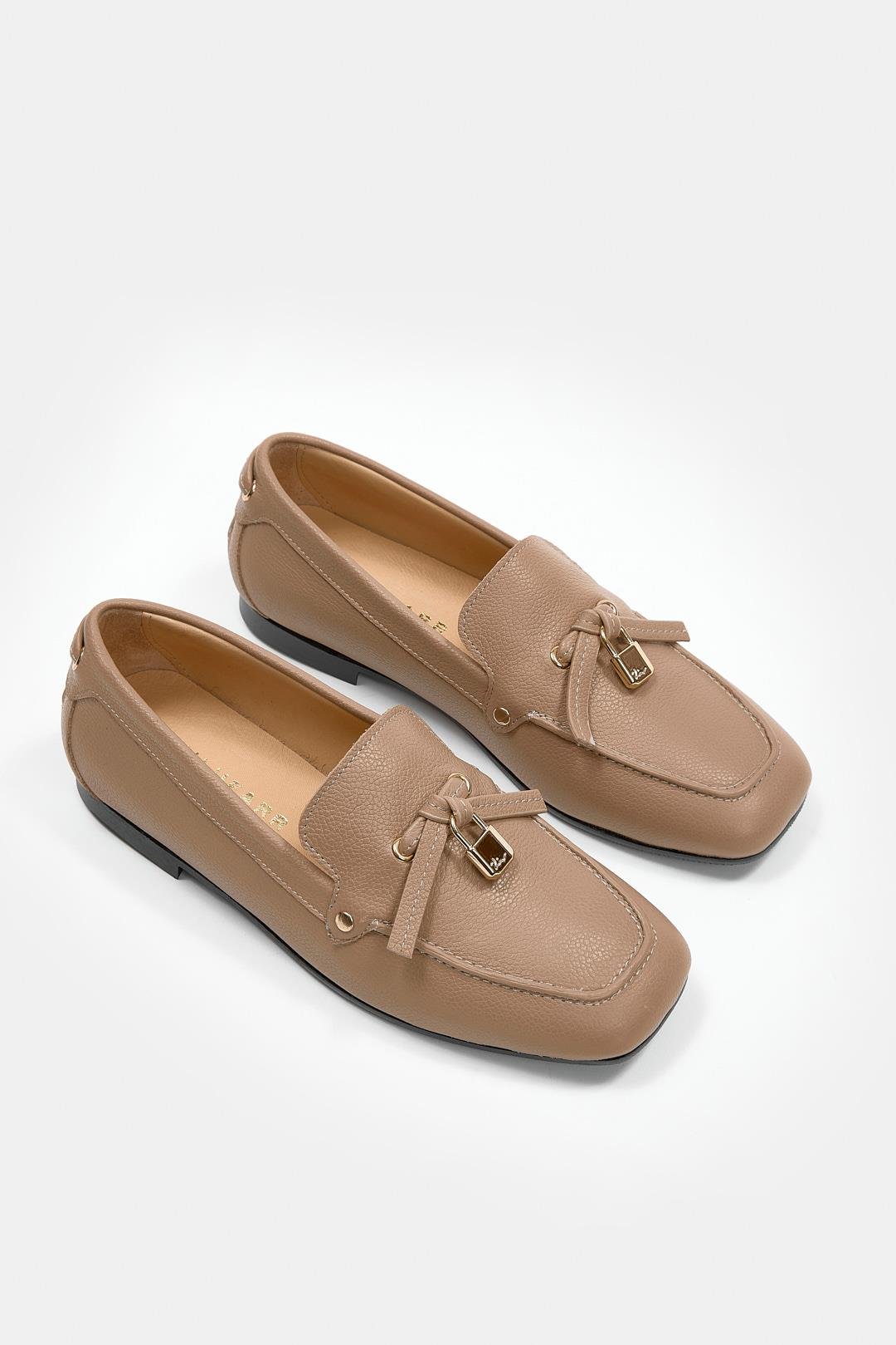 Mata Nude Hakiki Deri Kadın Loafer