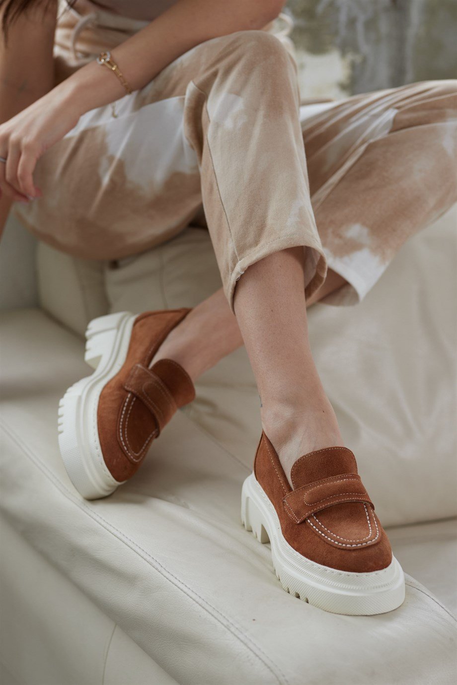 Matilda Women's Saddle Brown Suede Loafer