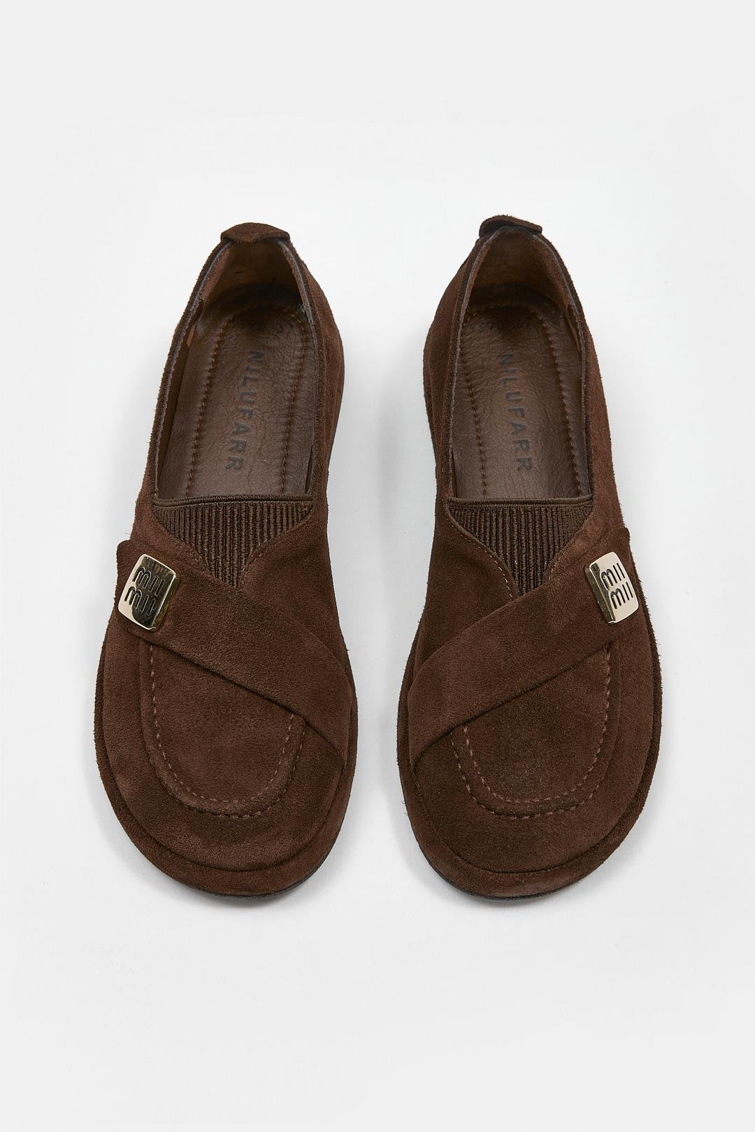 Mii Acı Kahve Hakiki Süet Kadın Loafer