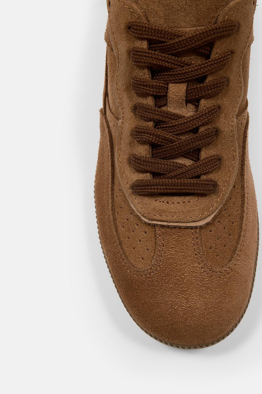 Mina Taba Süet Hakiki Deri Kadın Sneaker