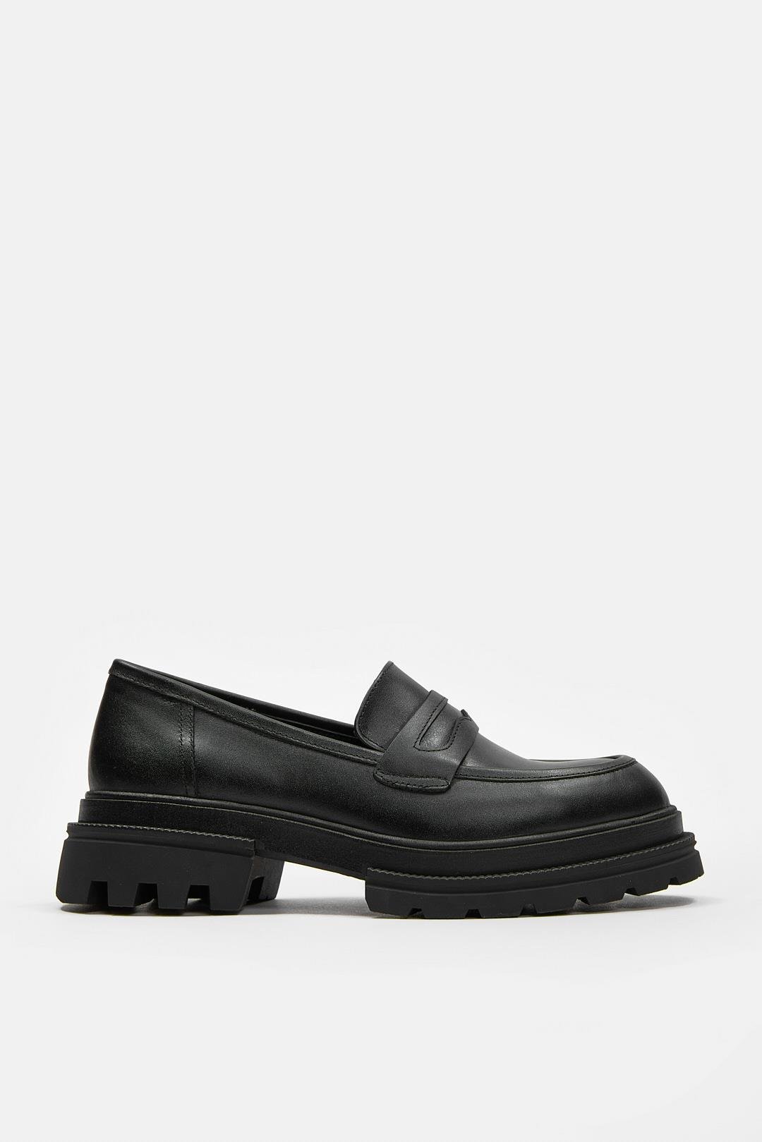 Minka Siyah Hakiki Deri Kadın Loafer