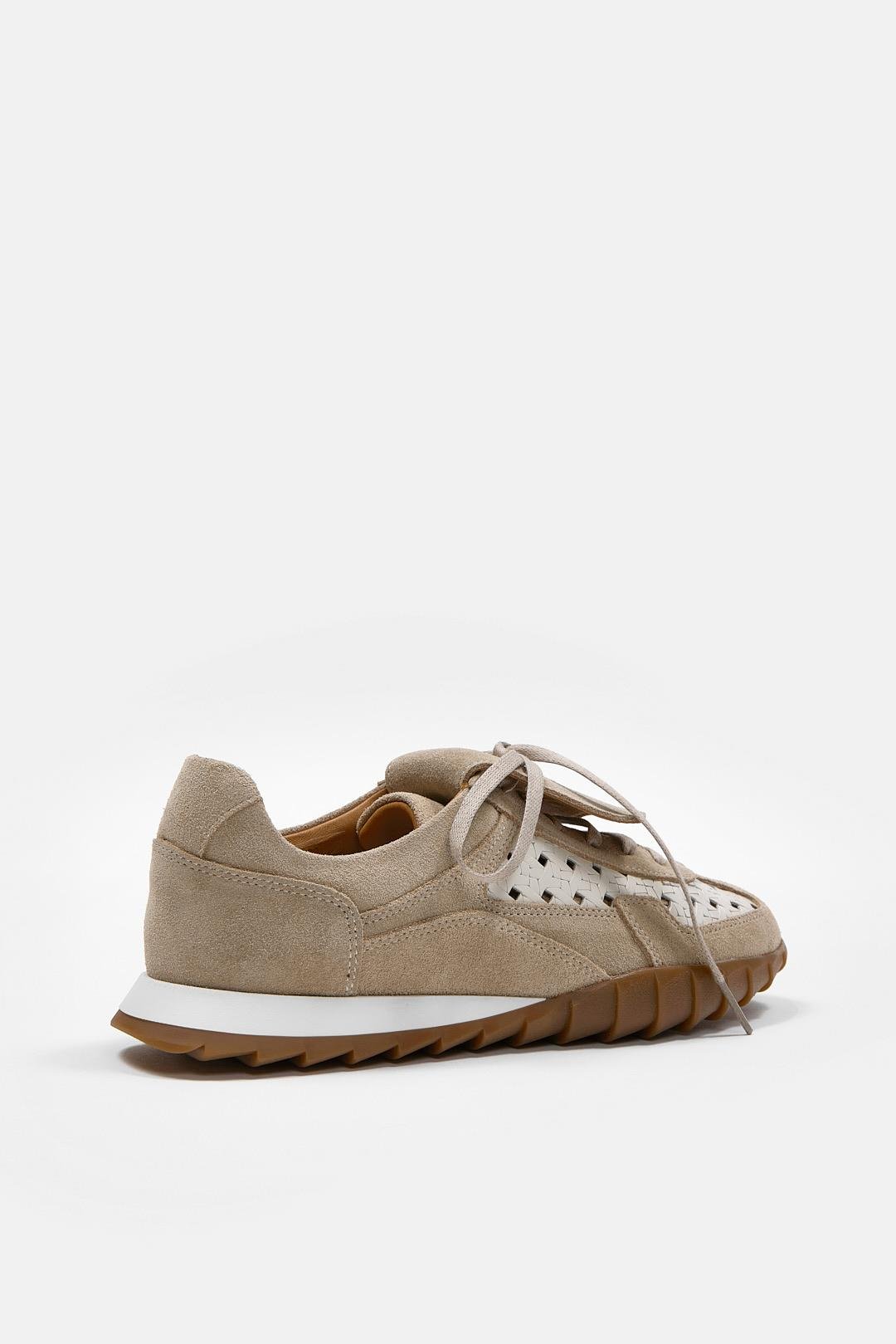 Minova Bej Hakiki Deri Kadın Sneaker