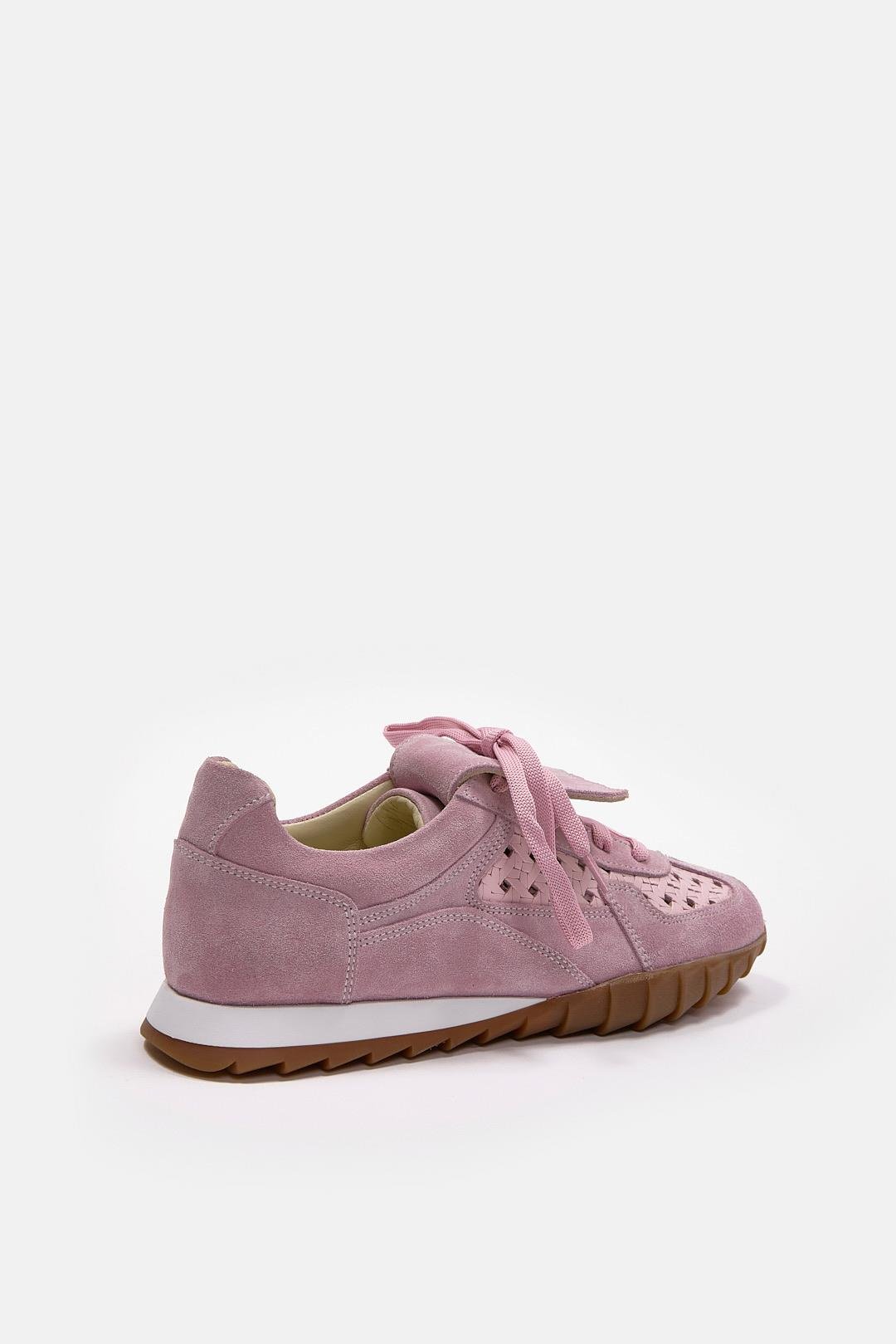 Minova Lila Hakiki Deri Kadın Sneaker