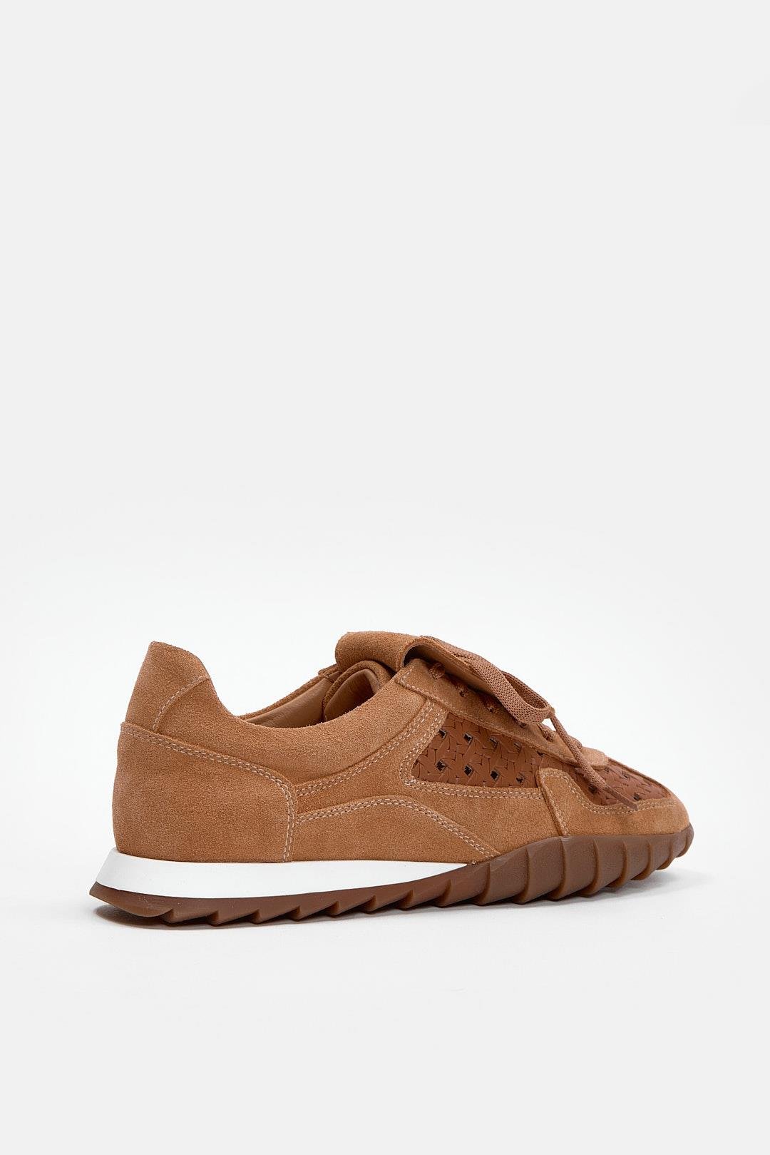 Minova Turuncu Hakiki Deri Kadın Sneaker