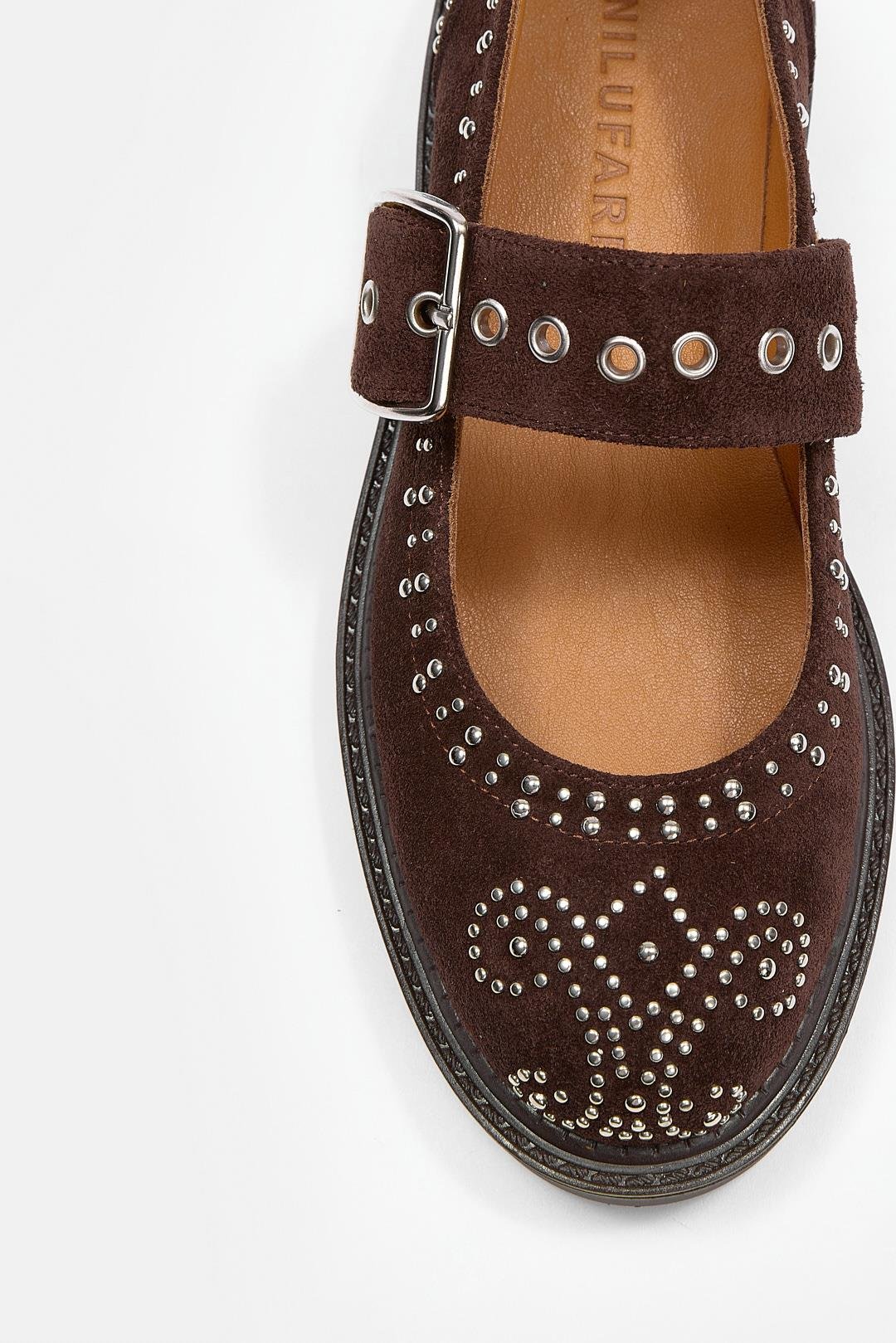 Mirabel Kahve Süet Hakiki Deri Troklu Kadın Loafer