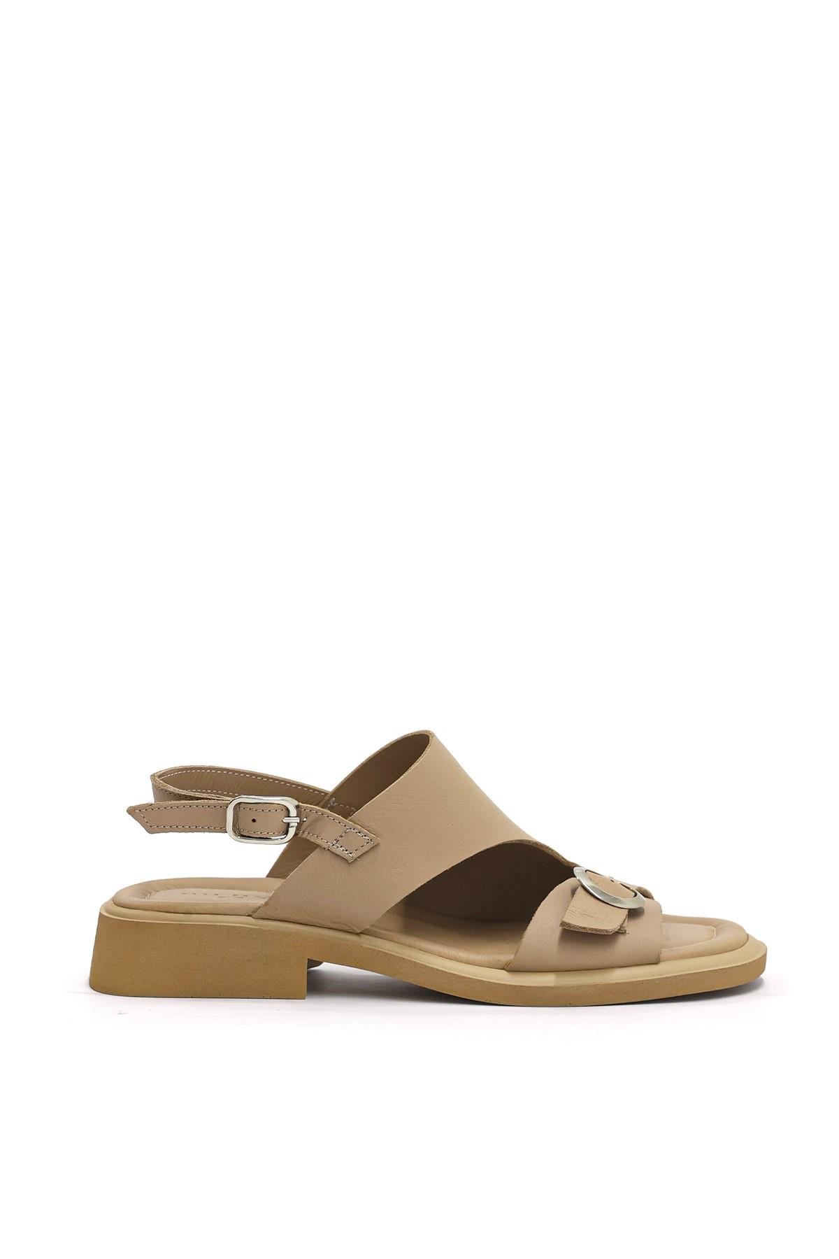 Miranda Nude Hakiki Deri Kadın Sandalet