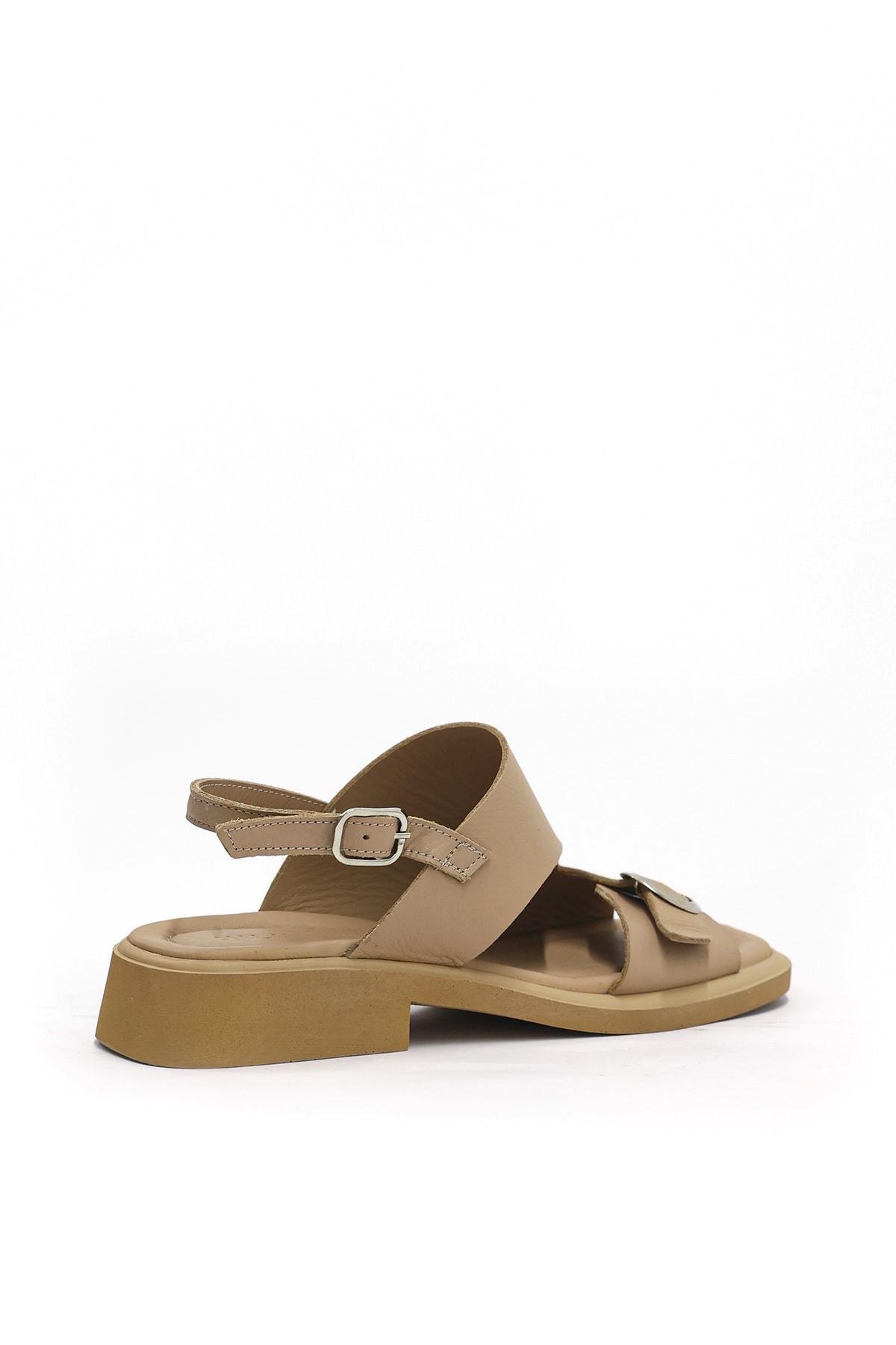 Miranda Nude Hakiki Deri Kadın Sandalet