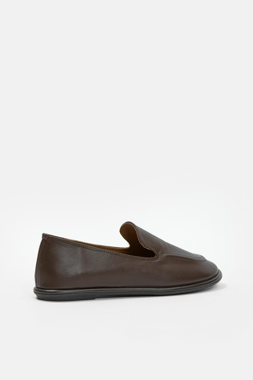 Moose Kahve Hakiki Deri Kadın Loafer