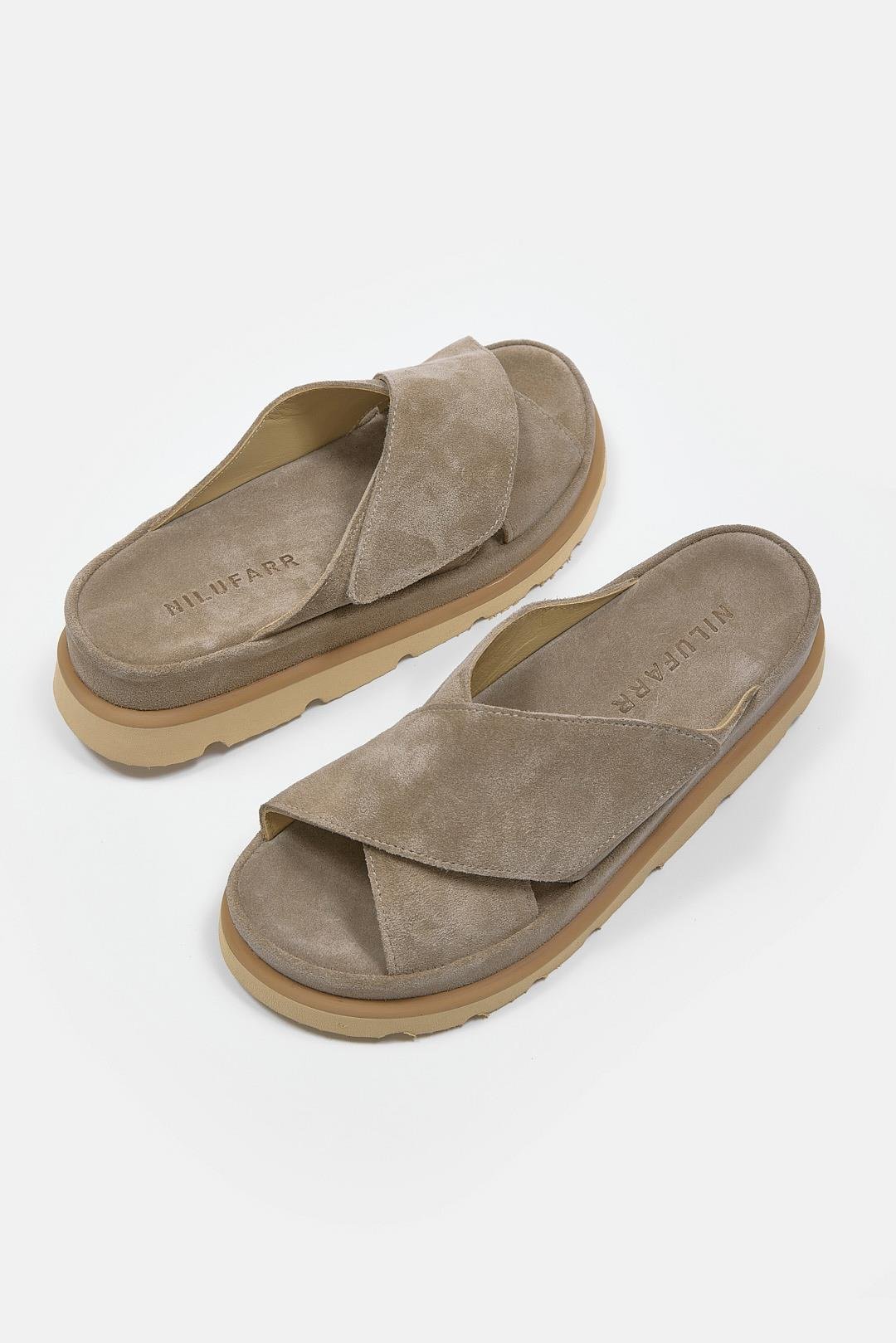 Nushi Vizon Süet Hakiki Deri Kadın Terlik