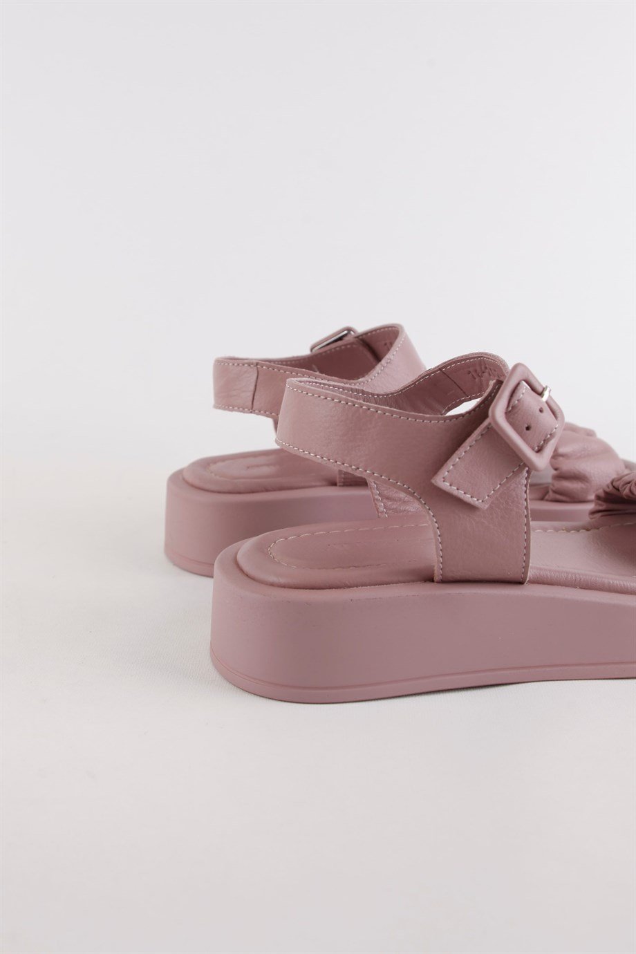 Ofelya Pudra Hakiki Deri Kadın Sandalet