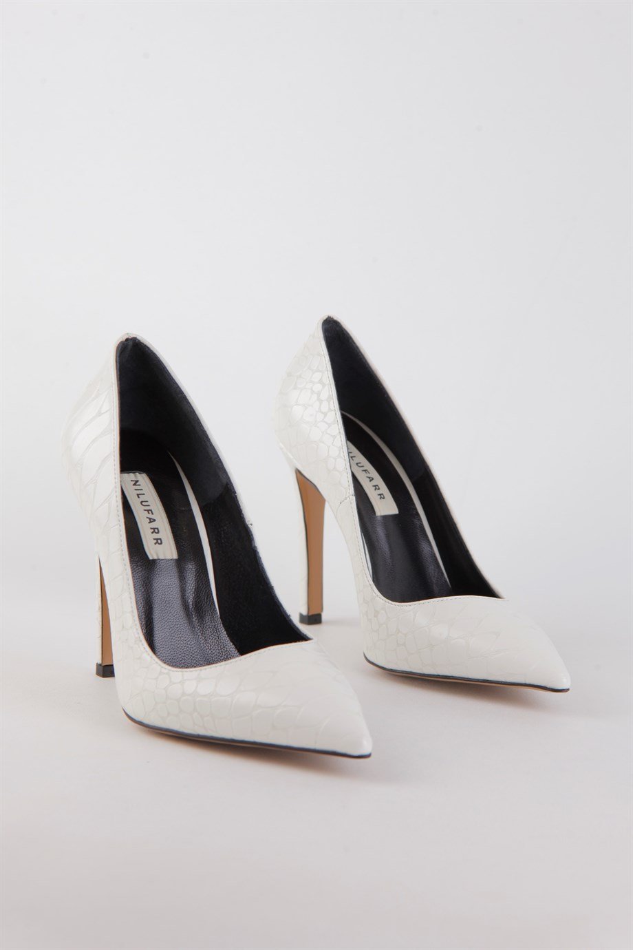 Olivia İnci Yılan Baskılı Kadın Topuklu Ayakkabı